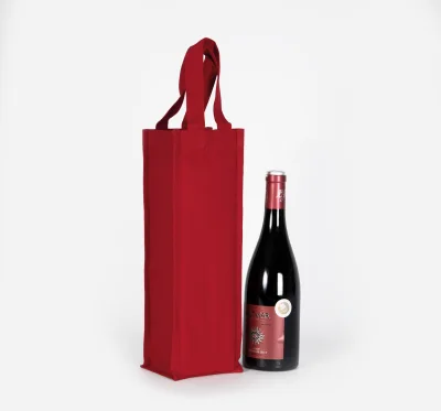 Sac porte-bouteille en coton canvas