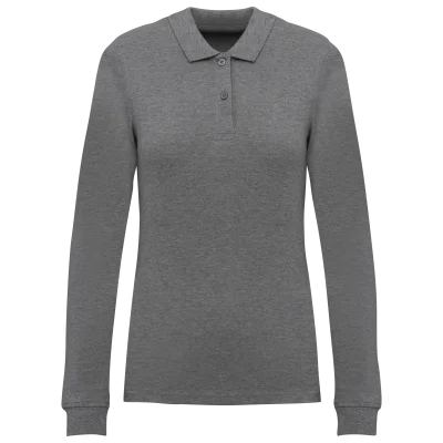 Polo piqué manches longues Bio180 femme