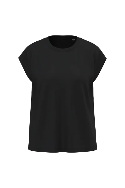 T-shirt écoresponsable sans manches à épaulettes femme