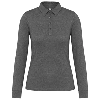 Polo jersey manches longues femme