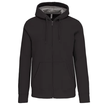 Sweat-shirt zippé capuche unisexe