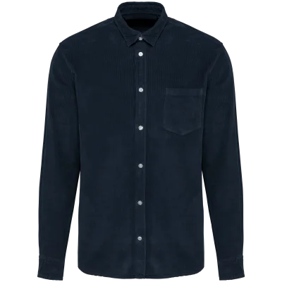 Chemise manches longues en velours homme