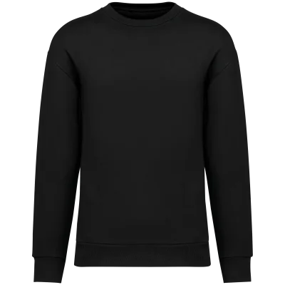 Sweat-shirt écoresponsable à col rond à épaules tombantes molleton gratté unisexe