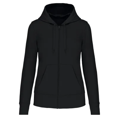 Sweat-shirt écoresponsable zippé à capuche femme