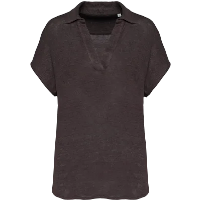 Polo en lin femme