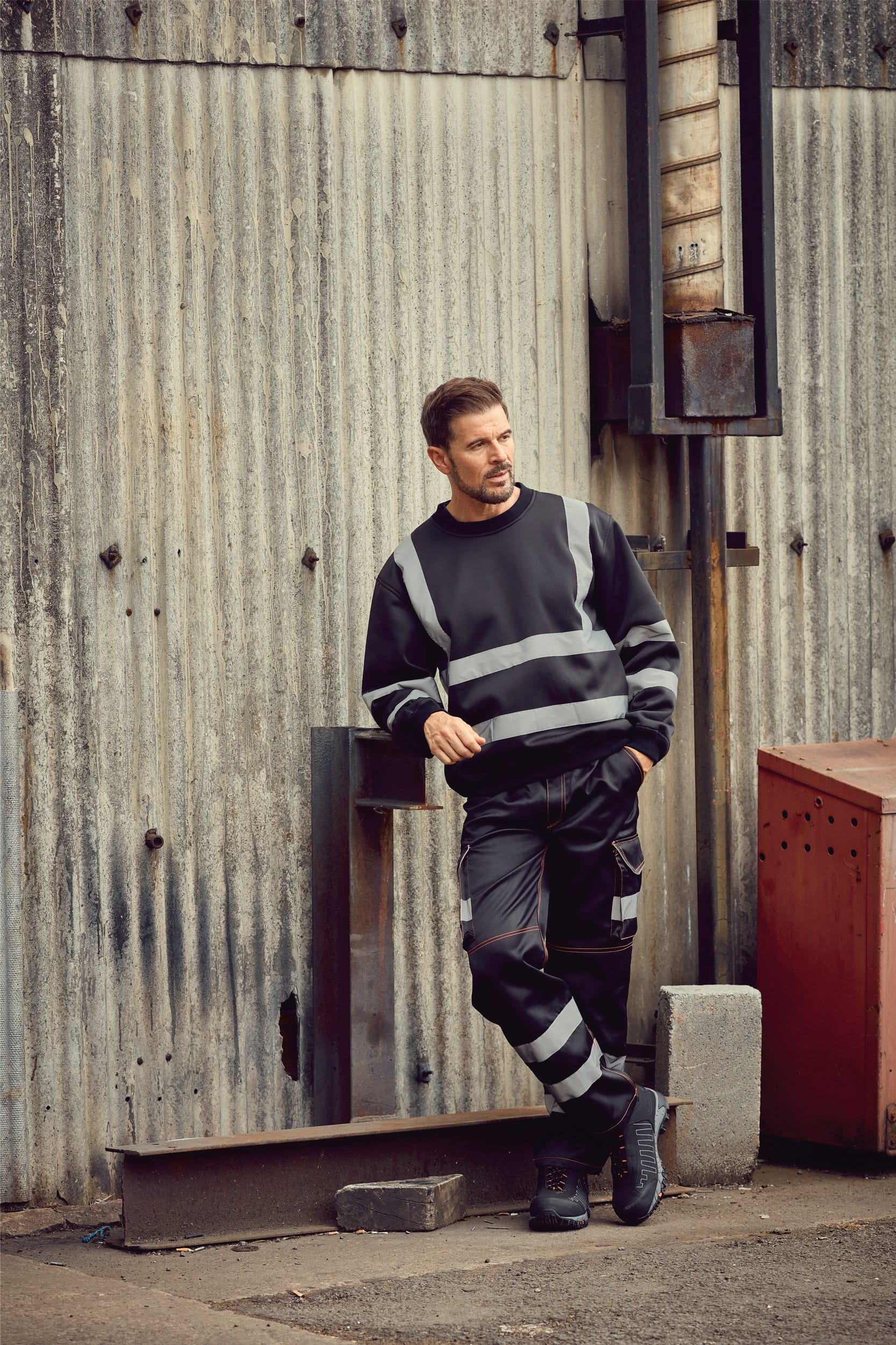 Sweat-shirt haute visibilité col rond