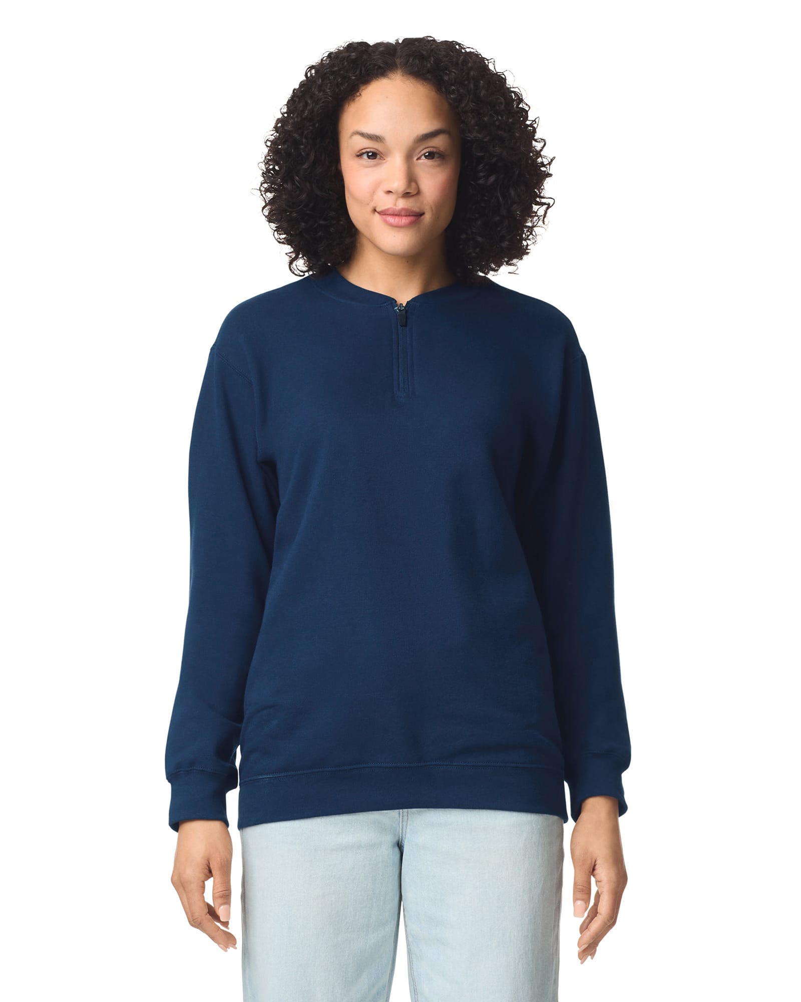Sweat-shirt en molleton 1/4 zip