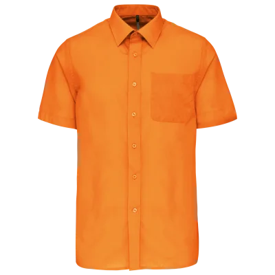 Chemise popeline polycoton manches courtes entretien facile homme