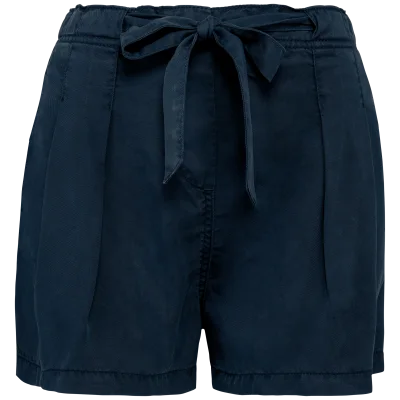 Short écoresponsable délavé en lyocell femme