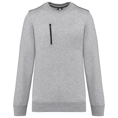 Sweat-shirt Day To Day zip poche contrastée unisexe