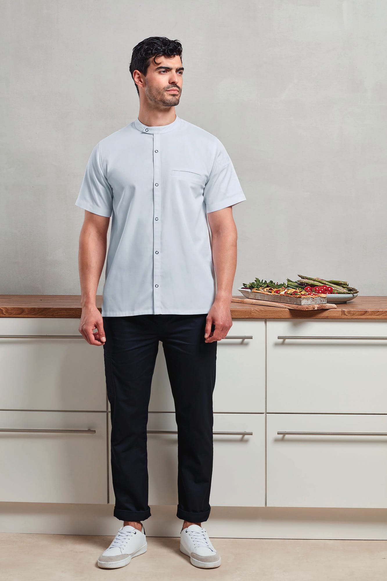 Veste chef cuisinier manches courtes