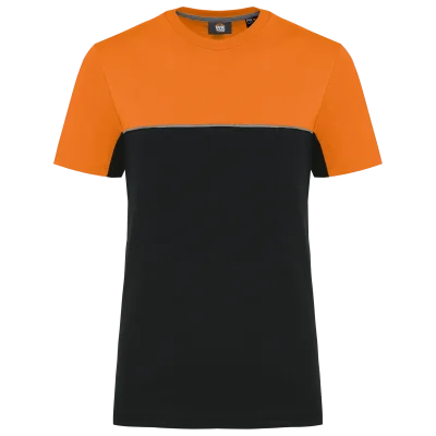 T-shirt bicolore écoresponsable manches courtes unisexe
