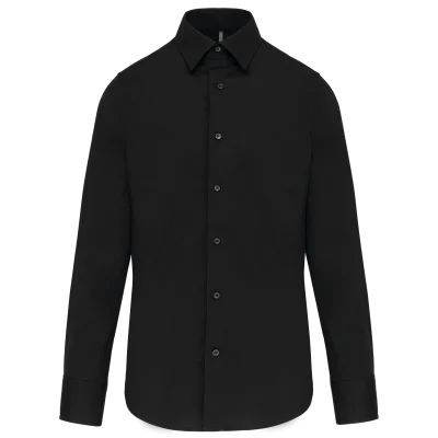 Chemise coton / élasthanne manches longues homme