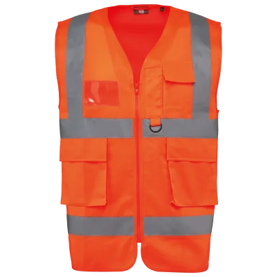 Gilet de sécurité haute visibilité recyclé avec zip unisexe