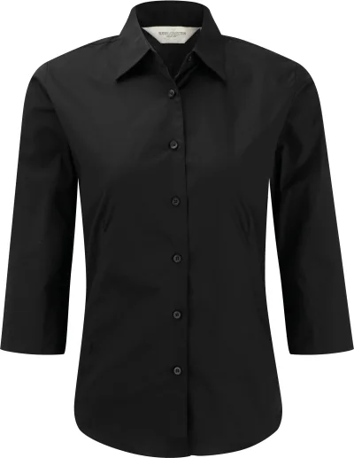 Chemise fittée femme manches 3/4