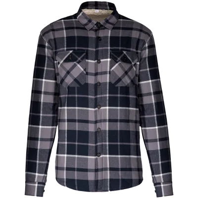 Surchemise à carreaux doublée sherpa homme