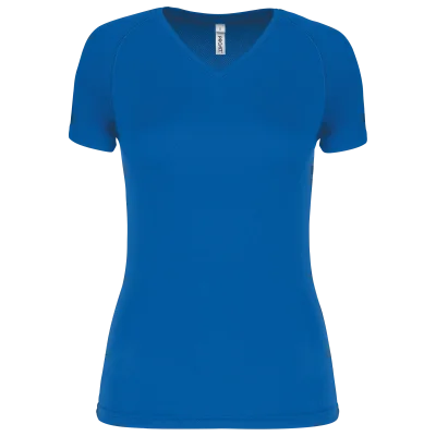 T-shirt de sport manches courtes col v femme