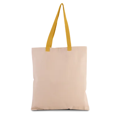 Sac shopping à soufflet avec poignées contrastées