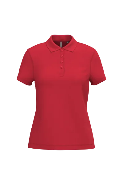 Polo piqué manches courtes femme