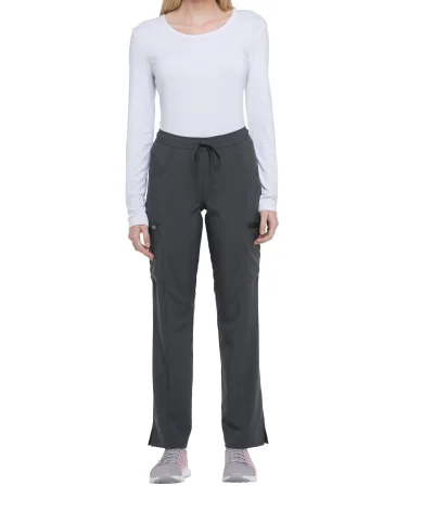 Pantalon à taille mi-haute avec cordon de serrage pour femme