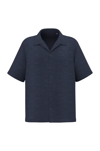 Chemise à manches courtes texturée homme