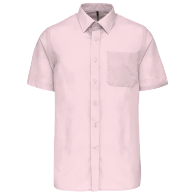 Chemise popeline polycoton manches courtes entretien facile homme