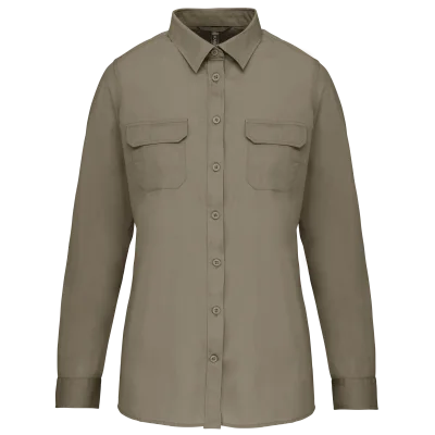 Chemise safari manches longues femme