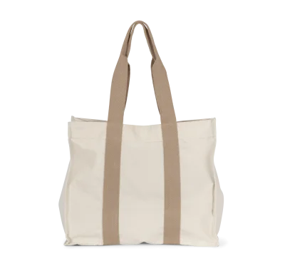 Grand sac shopping à soufflet recyclé