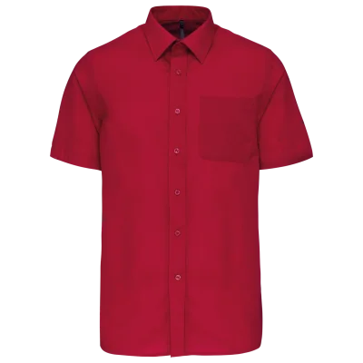 Chemise popeline polycoton manches courtes entretien facile homme