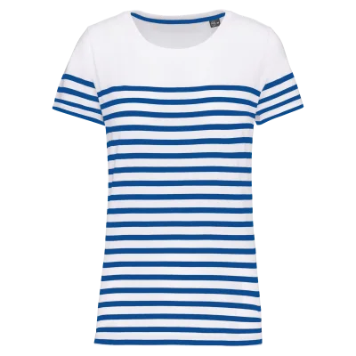 T-shirt marin col rond Bio femme