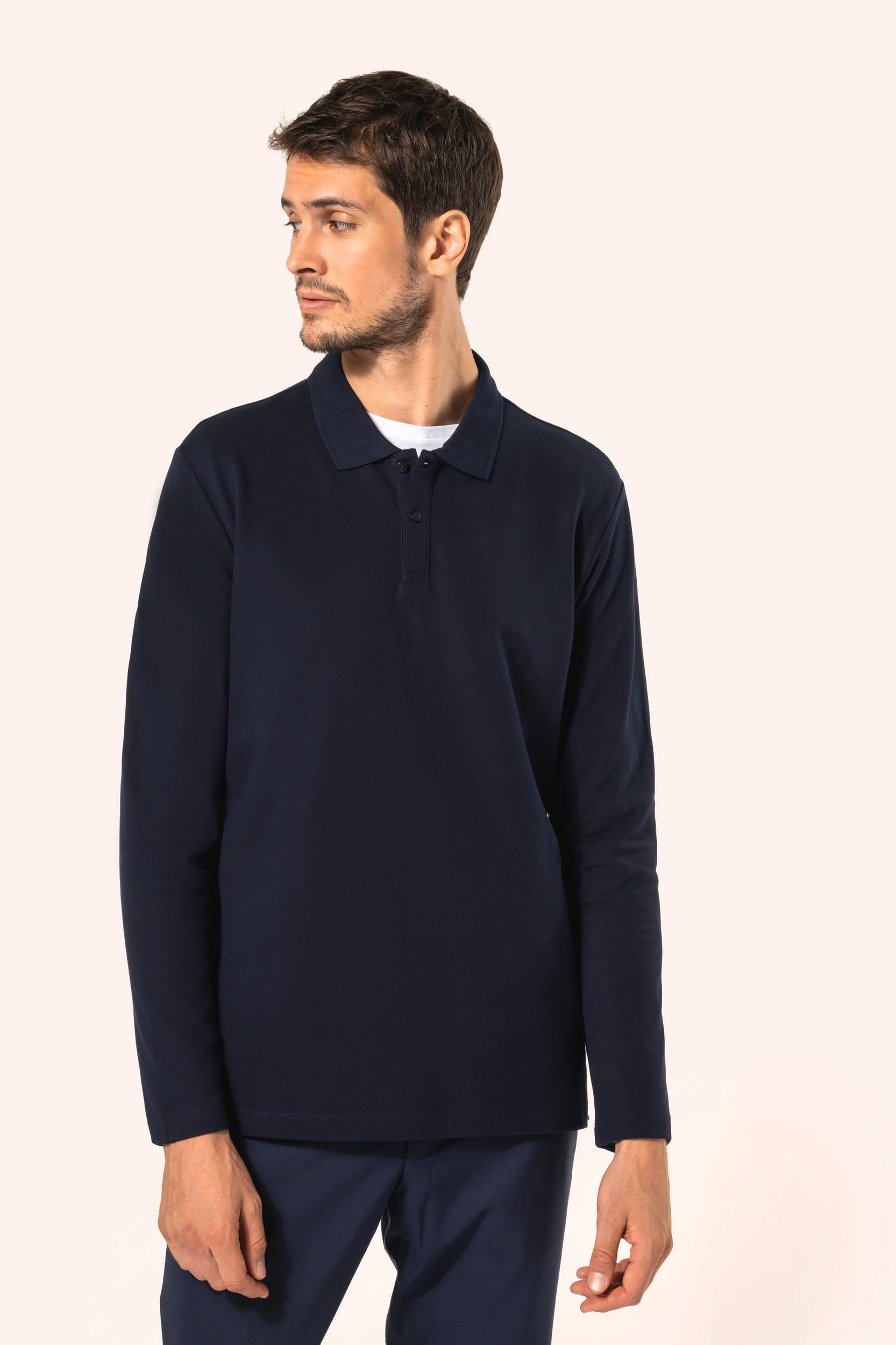 Polo Supima® manches longues homme