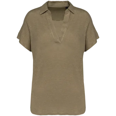 Polo en lin femme