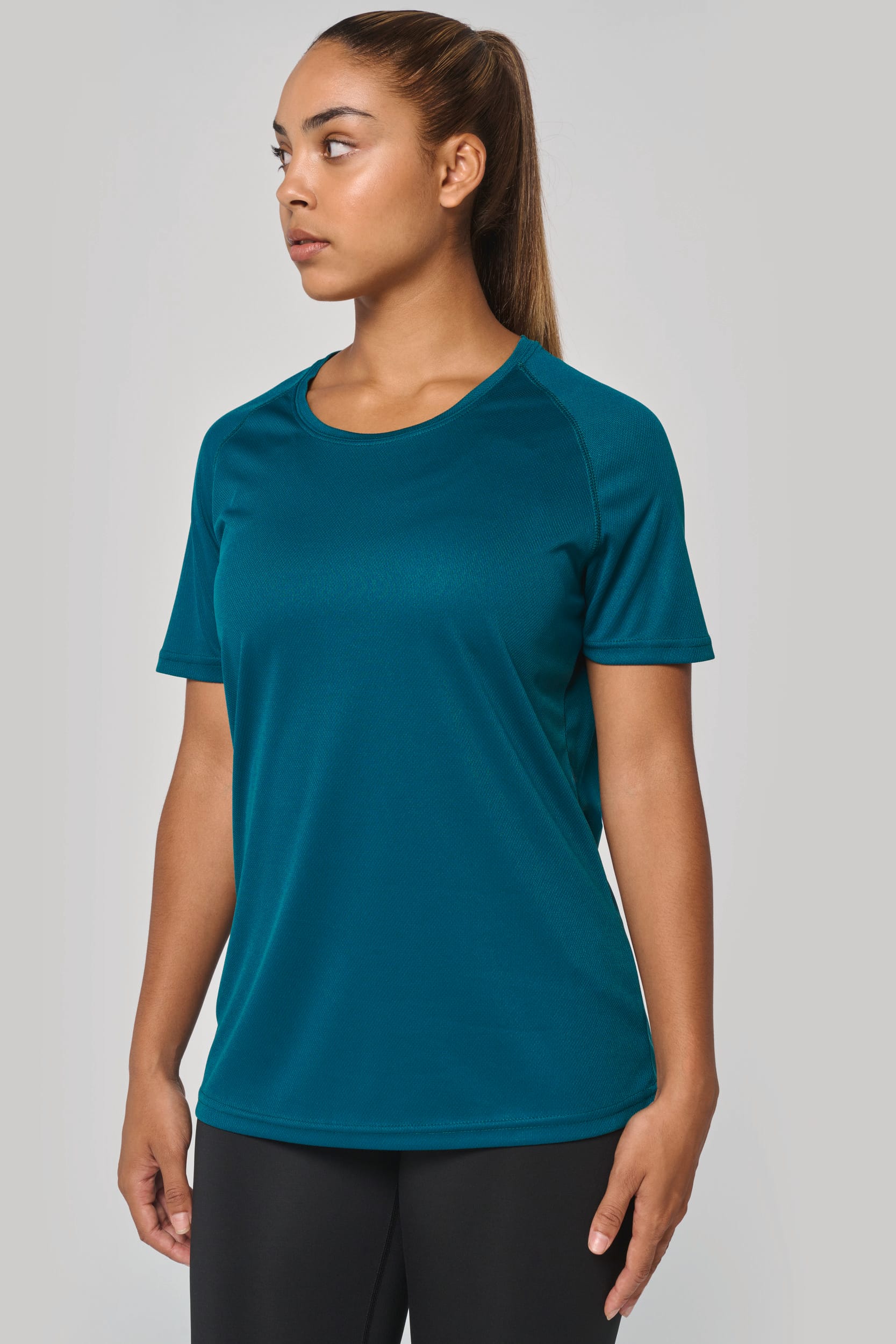T-shirt de sport à col rond recyclé femme