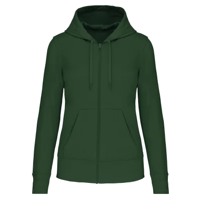 Sweat-shirt écoresponsable zippé à capuche femme