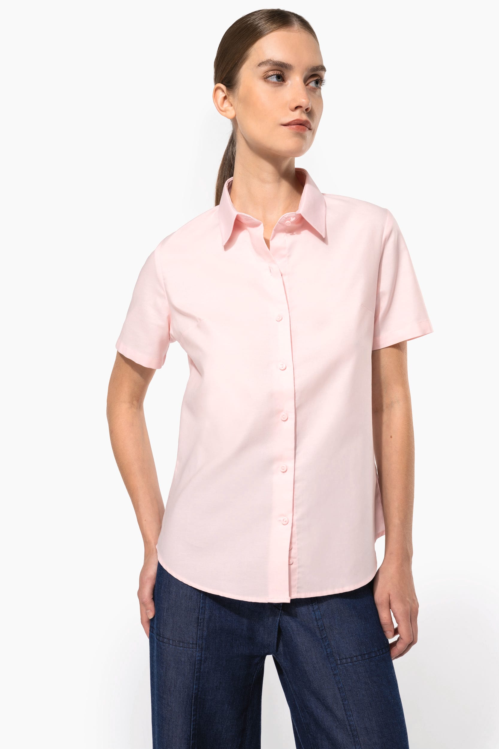 Chemise Oxford manches courtes femme