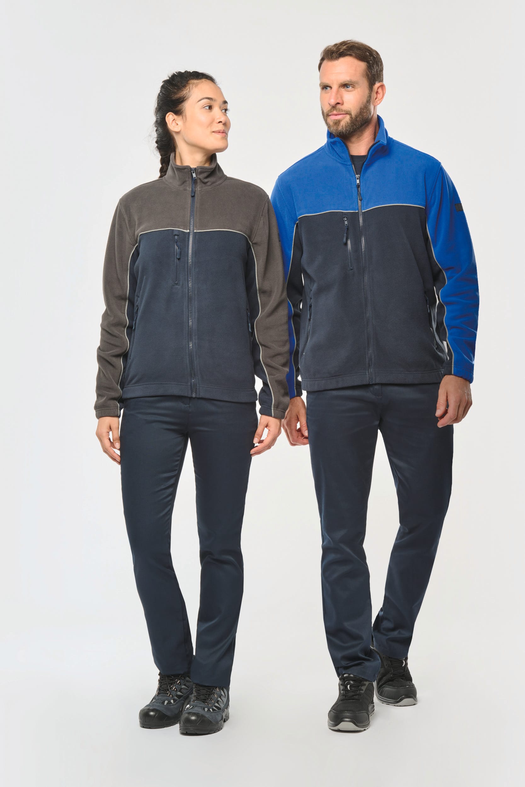 Veste micropolaire bicolore écoresponsable unisexe