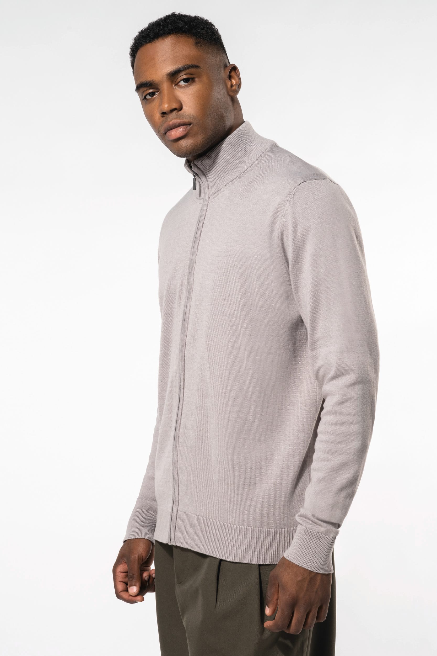 Cardigan zippé homme