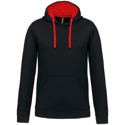 Sweat-shirt capuche contrastée homme