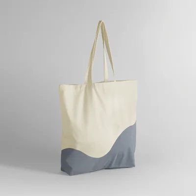 Sac fourre-tout organique à imprimé tourbillon