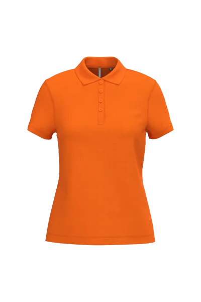 Polo piqué manches courtes femme