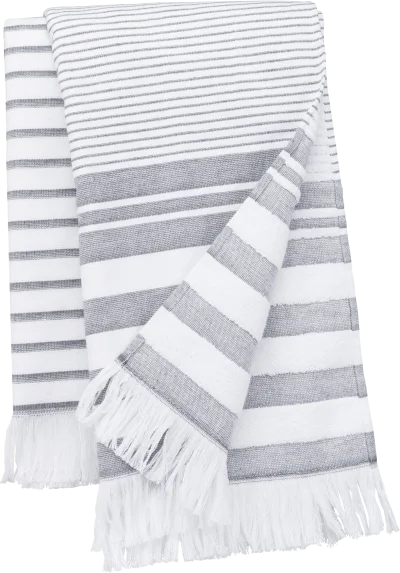 Fouta rayée avec franges