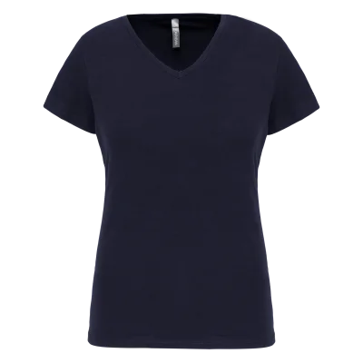 T-shirt col V manches courtes femme