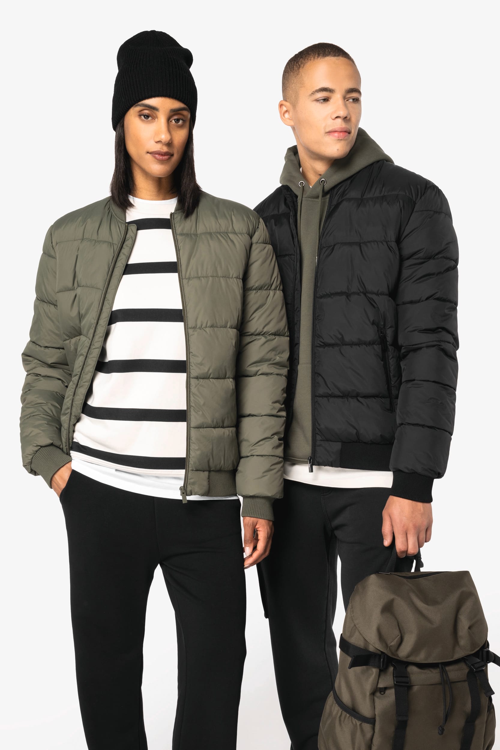 Veste matelassée écoresponsable à col teddy unisexe