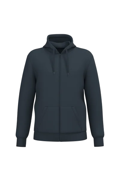 Sweat-shirt recyclé zippé à capuche unisexe