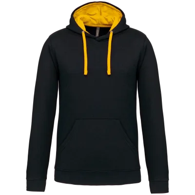 Sweat-shirt capuche contrastée homme