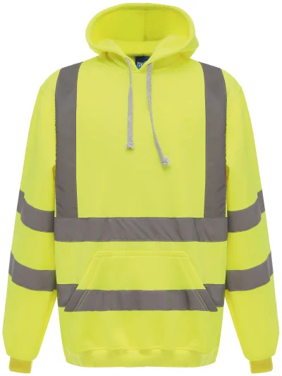 Sweatshirt capuche haute visibilité