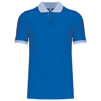 Polo piqué bicolore homme