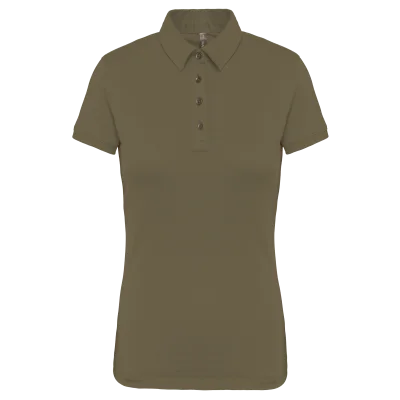 Polo jersey manches courtes femme