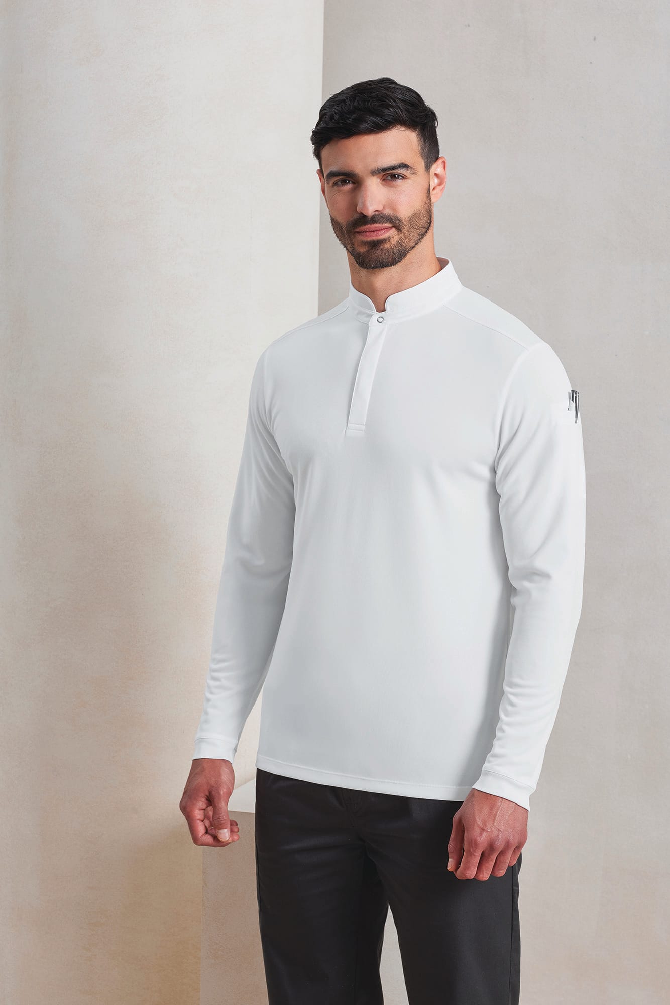 Polo de cuisinier Coolchecker Essential à manches longues