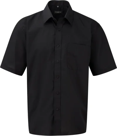 Chemise homme popeline polycoton manches courtes